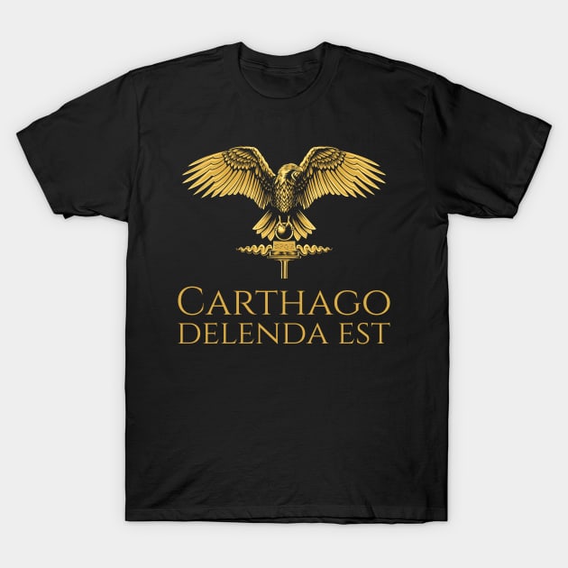 Ancient Rome - Carthago Delenda Est - Latin Quote - SPQR T-Shirt by Styr Designs